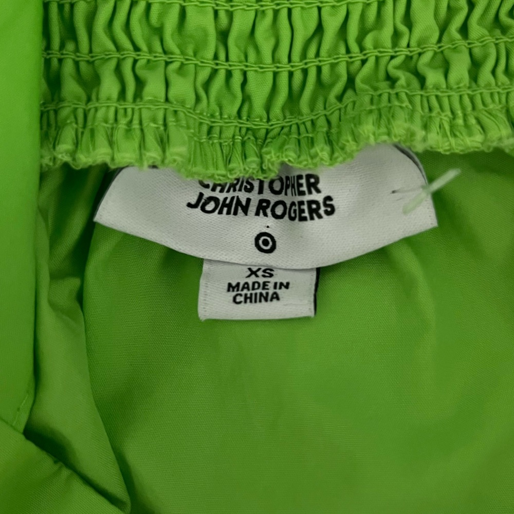 Christopher John Rogers + Target Green Hi-low Dress With Shoulder size XS - Picture 8 of 11